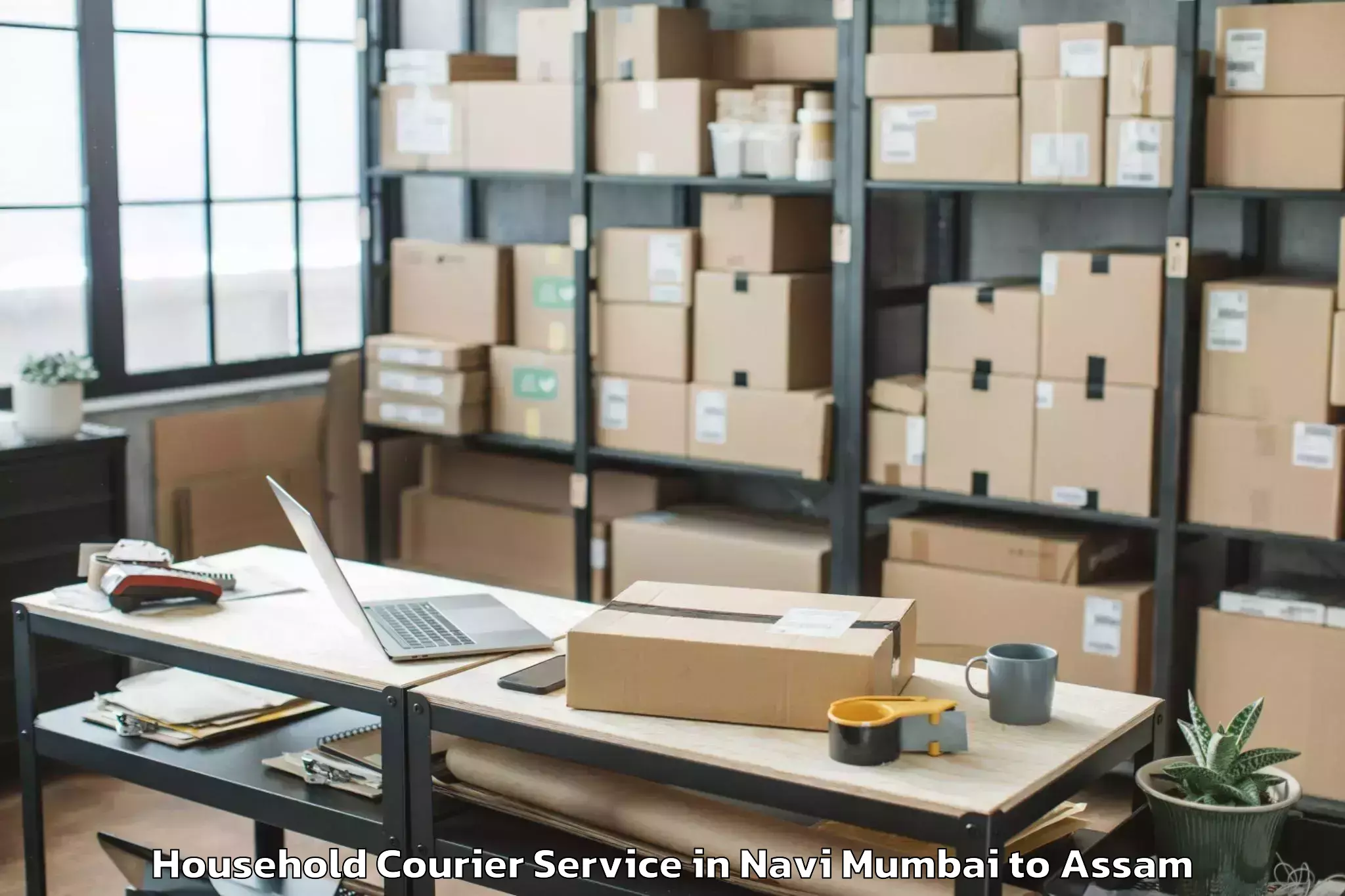 Trusted Navi Mumbai to Mirza Kamrup Household Courier